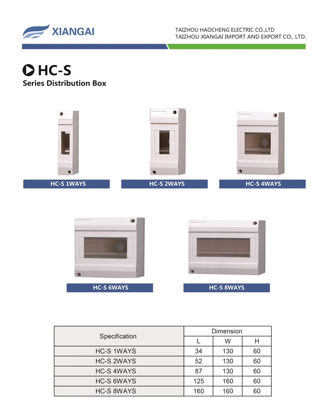 Surface Mount Power Electric Box Switch Box Plastic Enclosure 2-Way dB Box MCB Distribution Board Factory