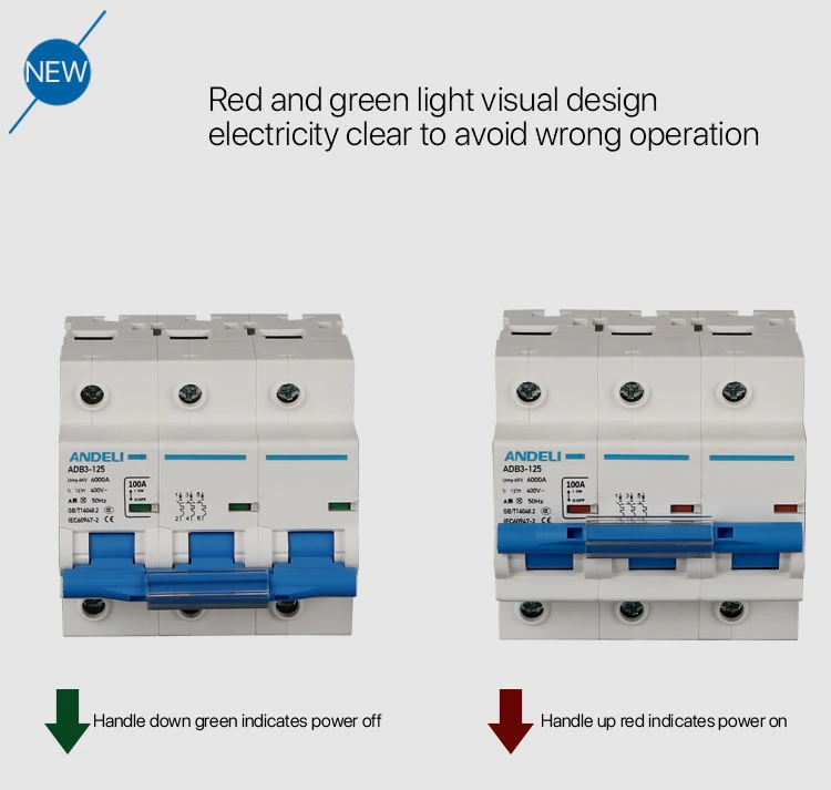 Andeli MCB Adb3-125-3p Earth Leakage Circuit Breaker