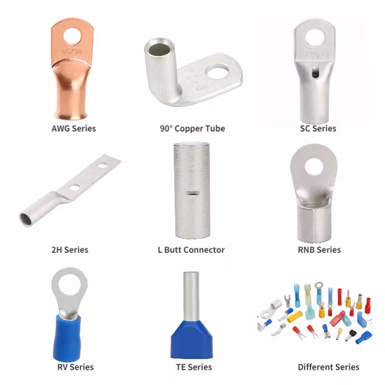 Yueqing Sc 구리 압착 단자 단자, 주석 도금 구리 단자